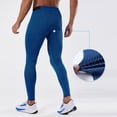 thumbnail image 2 of IWRICH Men's Striped Tights Compression Pants Workout Running Gym Legging Pants BU1 XXL, 2 of 8