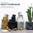 thumbnail image 3 of LOLIPPYY Sac de Rangement en Papier Kraft Noir Robuste Réutilisable pour Réfrigérateur et Utilisation en Pot de Fleurs, 3 of 6