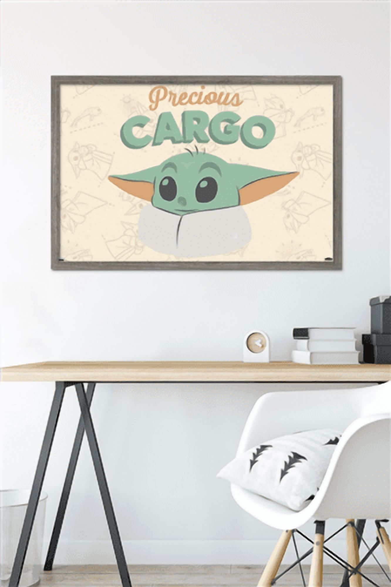 Star Wars: The Mandalorian - Grogu Precious Cargo Wall Poster, 22.375" x 34" Framed