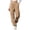 Khaki, variant on Qingpeng Womens High Waisted Jogger Sweatpants Elastic Drawstring Cuffed Ankle Casual Long Pants with Side Pockets
