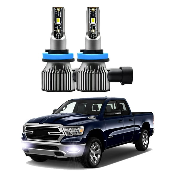 2pcs LED Fog Lights Fits For Ram 1500 2021 2022 2023 2024 6000K White Fog LED Bulbs
