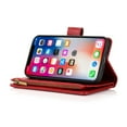 thumbnail image 6 of for Apple iPhone 8 Plus/7 Plus/6 Plus/6s Plus Leather Zipper Wallet Case 9 Card Slots Cash Money Pocket Clutch Pouch Stand & Strap Cover ,Xpm Phone Case [Red], 6 of 8