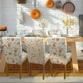 thumbnail image 3 of Fall Chair Covers Set of 6 Autumn Pumpkins and Maples Dining Chair Protector Covers Fall Slipcovers Removable for Fall Thanksgiving Kitchen Party Hotel Fall Decorations, 3 of 5