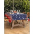 thumbnail image 3 of Outdoor Tablecloth with Umbrella Hole for Patio/Picnic/Party/Camping, Independence Day Waterproof Table Cloth Rectangle Table Cover Washable, 4th of July Star Blue Red Striped (54"x 80"), 3 of 8