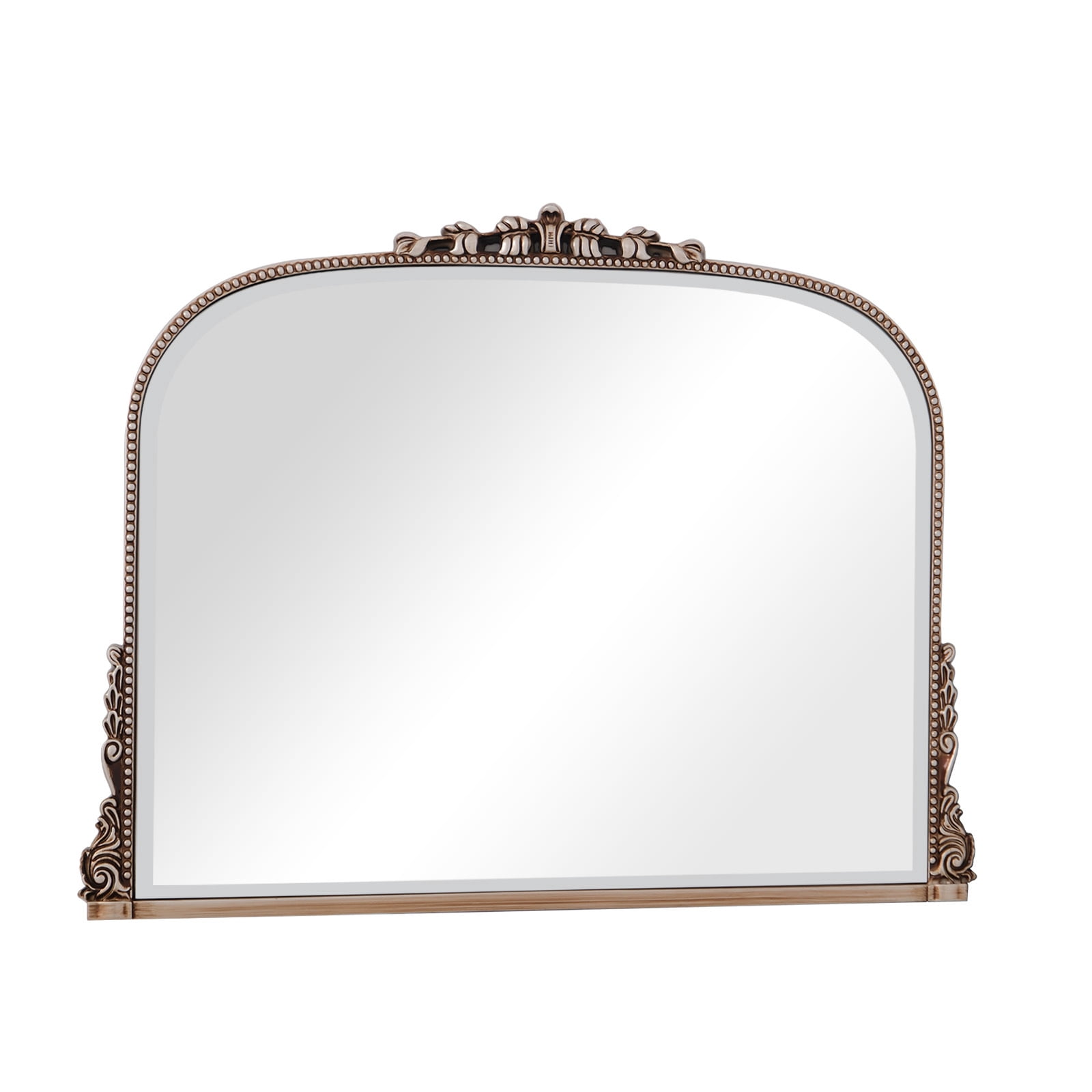 BEAUTYPEAK 44"x32" Vintage Bathroom Mirror Baroque Style Decorative Vanity Mirror Wall Mounted, Antique Silver