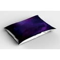 thumbnail image 2 of Sky Pillow Sham Set of 2, Galaxy Nebula Illustration Deep Space Star Clusters and Constellation Milky Way, Quality Microfiber Bedding Item for All Seasons, 26" x 20", Purple Pink Black, by Ambesonne, 2 of 3