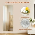 thumbnail image 4 of MyDepot 64" x 21" Full Length Mirror, Body Wall Mirrors with Shatter-Proof Glass, Floor Standing Hanging Leaning, Large Tall Mirror Stand Aluminum Alloy Frame for Bedroom Cloakroom, Gold, 4 of 8