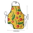 thumbnail image 5 of Naloa 1Pack Adjustable Bib Apron Waterdrop Resistant Cooking Kitchen Aprons for Women Men Chef, Colorful Vegetables Print, 5 of 8