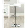 thumbnail image 2 of SAFAVIEH Avish Square Swivel Low Back Bar Stool, White, 2 of 7