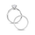 thumbnail image 4 of 1.53 Carat (Ctw) Synthetic Moissanite Bridal Engagement Wedding Ring Set 10K White Gold for Women, 4 of 6