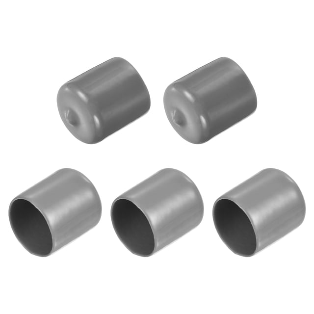 5pcs Rubber End Caps Protective Caps 23mm ID Bolt Cap Light Gray