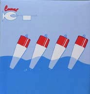 (4 pack) Comal Weighted Popping Fishing Float, Red/White