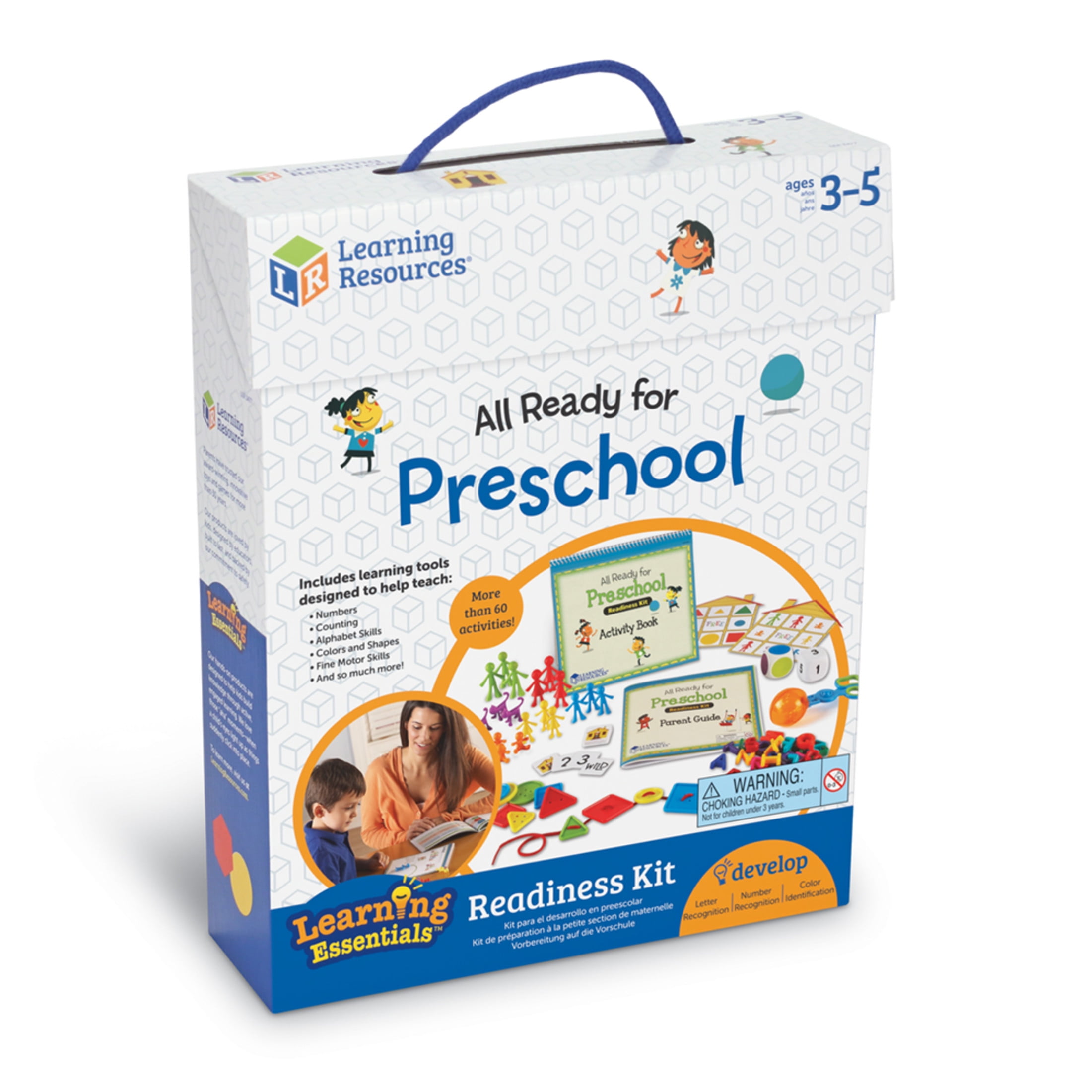 Learning Resources All Ready for Preschool Readiness Kit, Girls and boys,60 Activities Set, Ages 3+