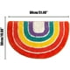 thumbnail image 3 of Alfombra De Baño De Color A Rayas Microfibra Semicircular Antideslizante Y Absorbente para Bañera （50x80cm）,Ducha,Baño,Cocina,Entrada,Dormitorio Lavable, 3 of 5