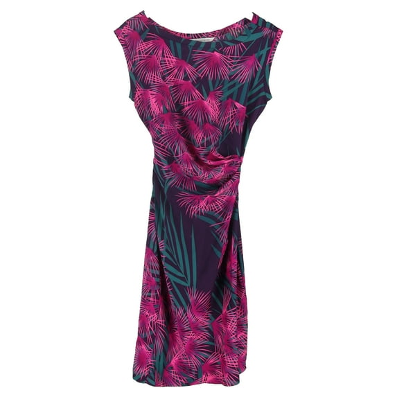 Pre-Owned Diane Von Furstenberg Della Printed Tie-Waist Midi Dress in Multicolor Silk