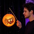 thumbnail image 4 of Cififendec Halloween Paper Lanterns, Light Up Hanging Themed Paper Lantern Props for Night Party Decor and Porch Hanging Ornament, 9.84"×7.87", 4 of 7