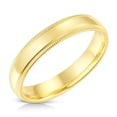 thumbnail image 2 of Ioka - 14k Solid Yellow Gold 4mm Comfort Fit Milgrain Traditional Wedding Band Ring - size 5.5, 2 of 5
