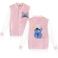 thumbnail image 3 of Sudadera con capucha de Disney Stitch de los años 90, chaqueta de béisbol para hombres y mujeres, sudadera para niños y niñas, chaquetas Harajuku, ropa de calle, abrigos universitarios Y2k, 3 of 5