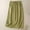 Green, variant on Womens Cotton Linen Skirts Spring Summer A Line Midi Skirt Drawstring Elastic High Waist Half Length Skirt