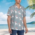 thumbnail image 5 of Xecao Cartoon Poodle Dog print Hawaiian shirt - a stylish short-sleeve button-down for men, perfect for casual beach and tropical outings., 5 of 9