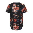 thumbnail image 5 of Gibobby Playera de Manga Corta con Cuello Redondo Camisetas sin mangas verano para mujer, corte holgado, cuello cuadrado plisado, camisetas manga corta, dobladillo c(Rojo,XL), 5 of 5