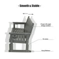 thumbnail image 5 of Poly Lumber Patio Glider, HIPS Material Weather-Resistant Swing Bench for Outdoor Porch Garden (Gray, 2-Seater), 5 of 8