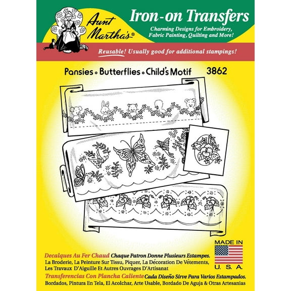 Aunt Martha's Santa, Reindeer & More 3860 Iron on Transfers