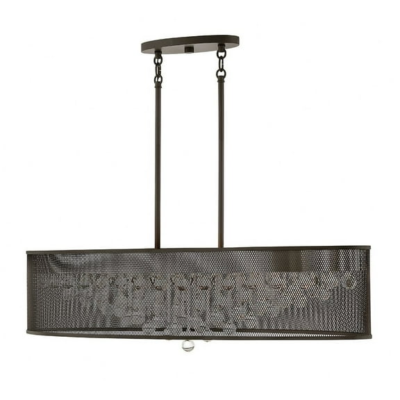 Fredrick Ramond Fr38902 Fiona 8 Light 42" Wide Linear Chandelier - Black