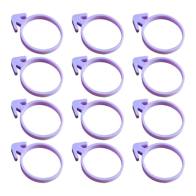 12Pcs Silicone Pipe Bag Cable Tie Seal Ring Fixing Ring Binding Ring Tool