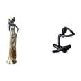 thumbnail image 1 of Figura decorativa moderna y ligera de una mujer pensadora tribal africana, escultura abstracta, ideal para estantería o escritorio. Regalo de cumpleañ, 1 of 8
