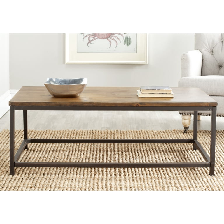 SAFAVIEH Alec Industrial Rustic Coffee Table - Brown Pine 