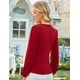 thumbnail image 5 of Blusa GRACE KARIN Dressy para mujer de manga larga roja talla L, 5 of 7