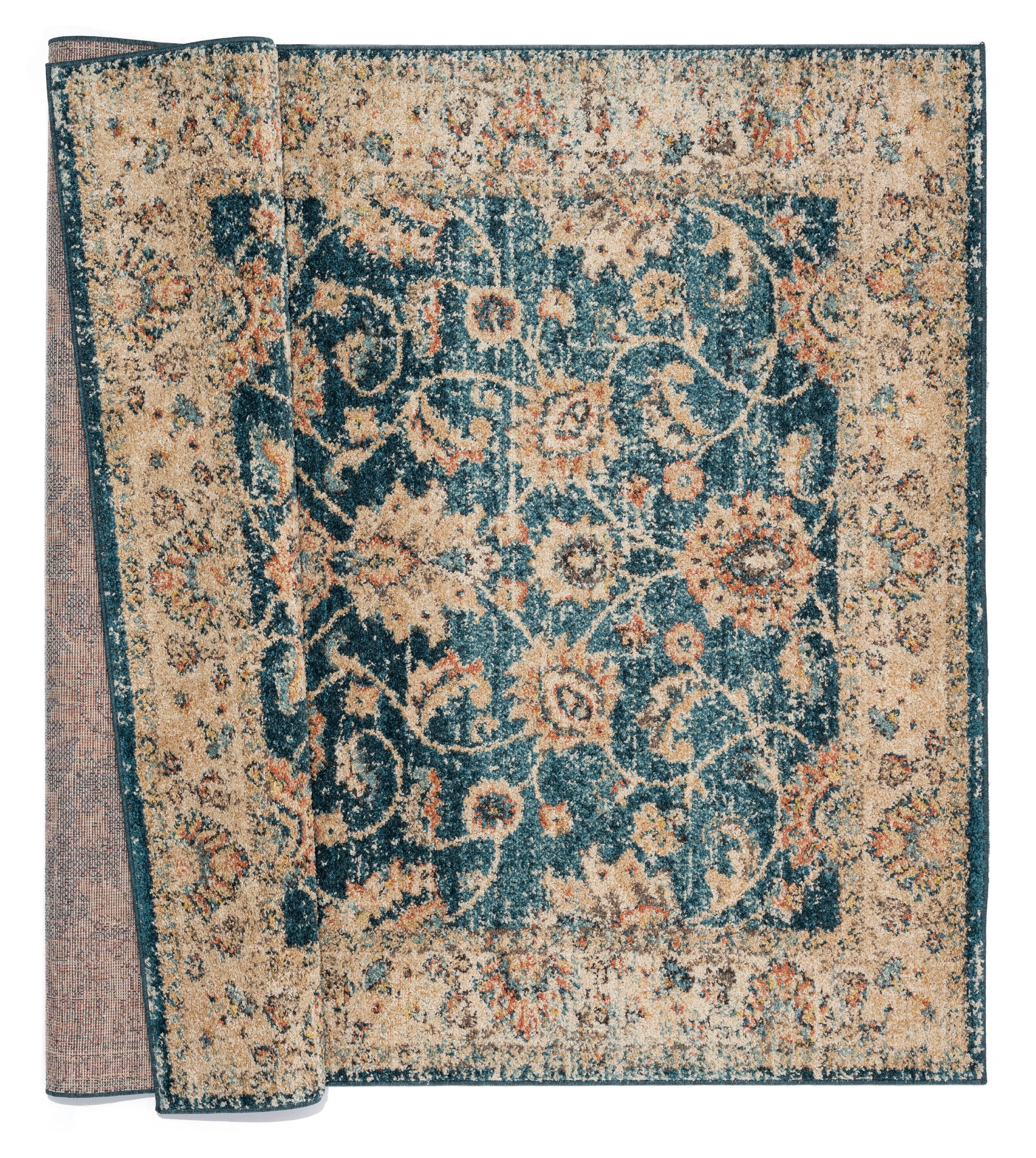 United Weavers Storybrooke Willow Oriental Cerulean Woven Olefin/Frieze Area Rug or Runner