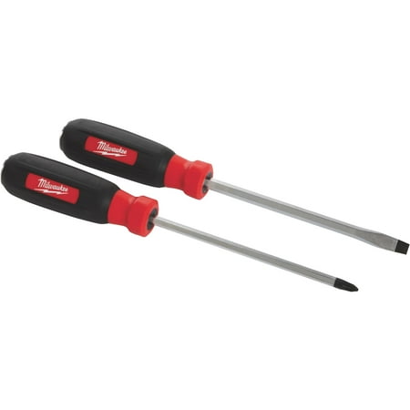 Starrett Steel Screwdriver - Milwaukee 2-Piece Demolition Screwdriver Set with Steel Caps
