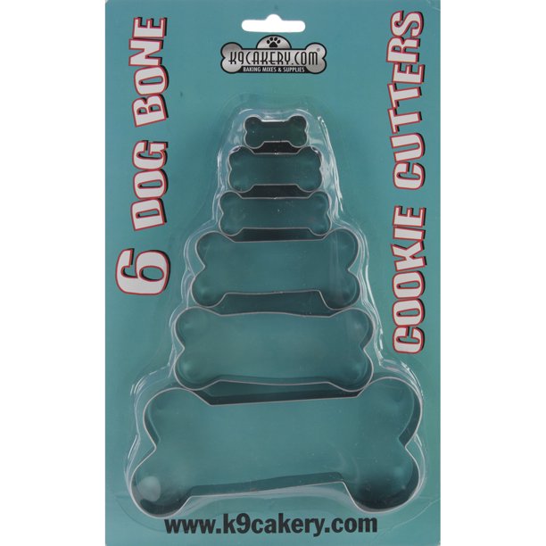K9 Cakery Cookie Cutters, Bone Shaped, 6/pkg