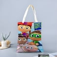 thumbnail image 2 of Super Why Bolso de tela con estampado de lienzo para mujer, bolsa de compras reutilizable y estética, con cremallera interior, regalo para mujer,40*45cm., 2 of 6