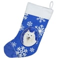 thumbnail image 2 of Carolines Treasures CK3913CS Japanese Spitz Winter Snowflakes Christmas Stocking, 2 of 2