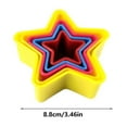 thumbnail image 3 of Plastic Cookie Cutter Color Set (Random Colors) Star Shape, Cookie Cutter Set Cutter Set Multi Size Sandwich Fondant Cake Vegetable Shapes Cutter Set, 3 of 4