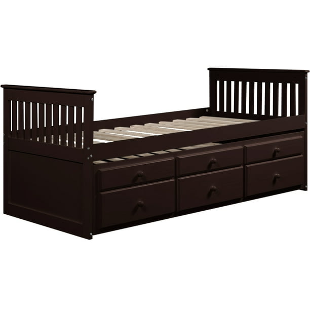 Twin Trundle Bed, SEGMART Captain’s Bed with Trundle and 3 Storage