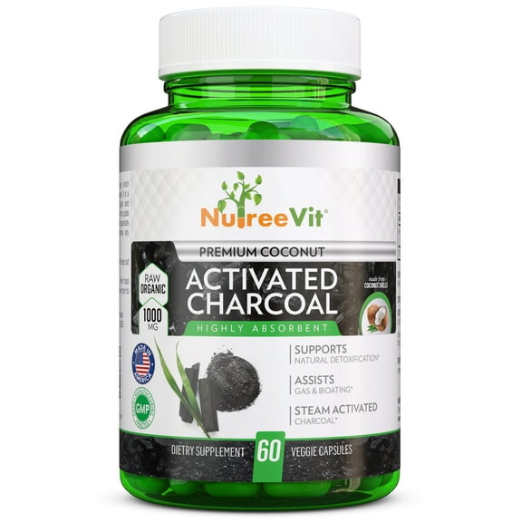 NutreeVit 100% Organic Highly Absorbent - Activated Charcoal (800 Count)