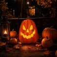 thumbnail image 7 of Light Up Halloween Decorations, Halloween Pumpkin Decor 16 Inch Spooky Jack O Lantern Decor, Scary Outdoor and Indoor Halloween Decor for Holiday Party Orange, 1 Pack, 7 of 7