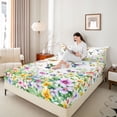 thumbnail image 4 of Castle Fairy Boys Girls Floral Hummingbird Twin Sheet Sets,Spring Garden Bedding, 4 of 7
