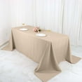 thumbnail image 6 of Efavormart Rectangle Tablecloth, 90"x132" Stain & Wrinkle Resistant Washable Table Cloth, Oblong Decorative Polyester Fabric Table Cover for Dining, Party, Wedding & Baby Shower- Nude Beige, 6 of 11