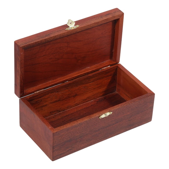 1pc Rectangle Wooden Jewelry set Storage boxes with Hinged engraved Lid and Clasps for Necklaces Pendants Earrings Rings Packaging Sienna 21.8x11.5x8.5cm