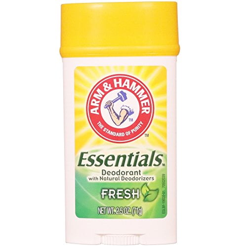ARM & HAMMER Essentials Natural Deodorant Fresh, 2.50 Oz (Pack of 5
