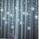 thumbnail image 2 of Cortina de luces LED con forma de copo de nieve, tira de luces de hielo para decoración de exteriores, cadena de luces de cono de hielo, cadena de luces de mariposa, luces para vestidos navideños, 2 of 5