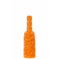 thumbnail image 1 of Urban Trends Collection 24440 Ceramic Round Bottle Vase With Wrinkled Sides, Medium - Orange, 1 of 2