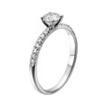 thumbnail image 3 of 0.8ct White Sapphire Ring with Diamonds Twist Micro Pave Ring, 3 of 3