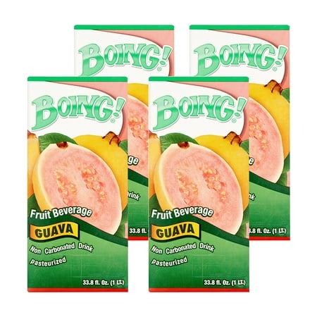 (4 Pack) Boing! Juice, Guava, 33.8 Fl Oz, 1 Count (Best Custard E Juice 2019)
