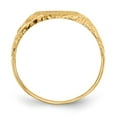 thumbnail image 2 of Solid 14k Yellow Gold VS Diamond Men's Engravable Monogram Signet Ring Band Size 7.5, 2 of 5